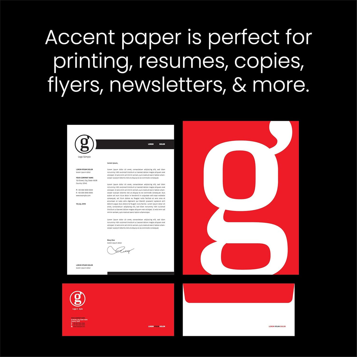 Accent Opaque White Printer Paper, 13” x 19” 28lb Copy Paper – 1,800 Sheets (4 Reams) – Premium Computer Paper with Super Smooth Finish, 97 Bright, 104gsm – Ideal for Ink Heavy Printing – 189034C