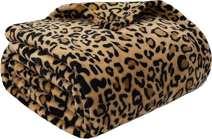 PAVILIA Cheetah Fleece Throw Blanket | Cheetah Leopard Animal Print Flannel Blanket for Twin Bed | Soft Velvet Lightweight Microfiber Blanket for Bed Couch Sofa | 60x80 Inches