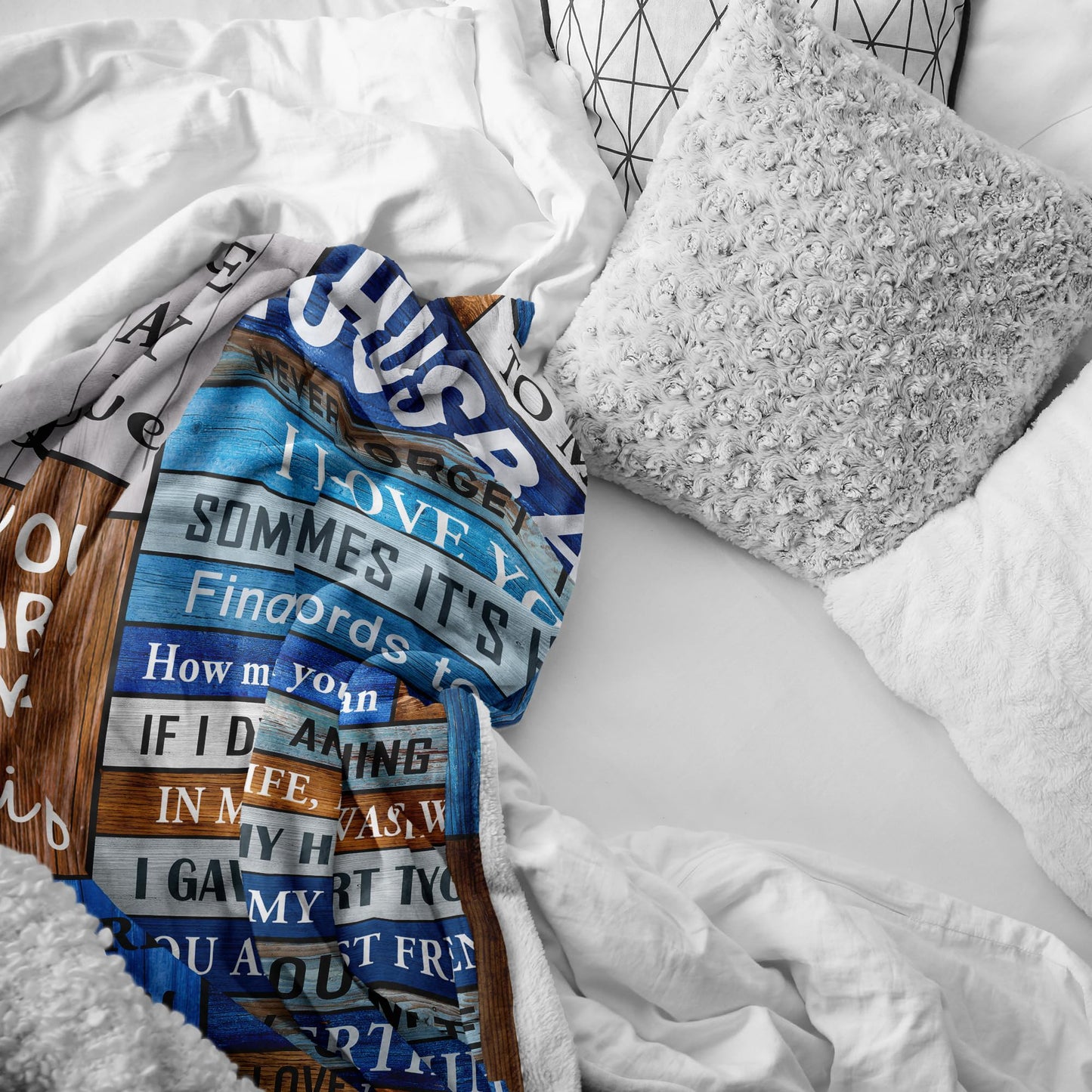 Ryubein Gifts for Husband, Husband Gifts, Husbands Birthday Gift, Hubby Gifts from Wife, Fathers Day Valentines Christmas Wedding for Husbands, Hubby Blanket 50" X 60"