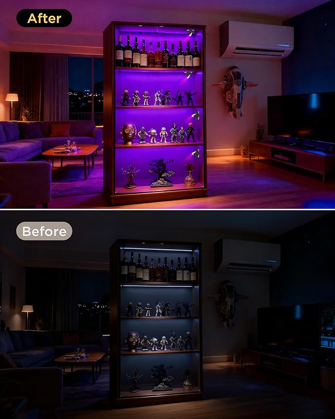 Spot Lights Indoor RGB Spotlight: Rechargeable Color Changing Wireless Uplights Indoor - Plants Tree Artwork Model Picture Display Accent Lighting for Home Decor Homeowners