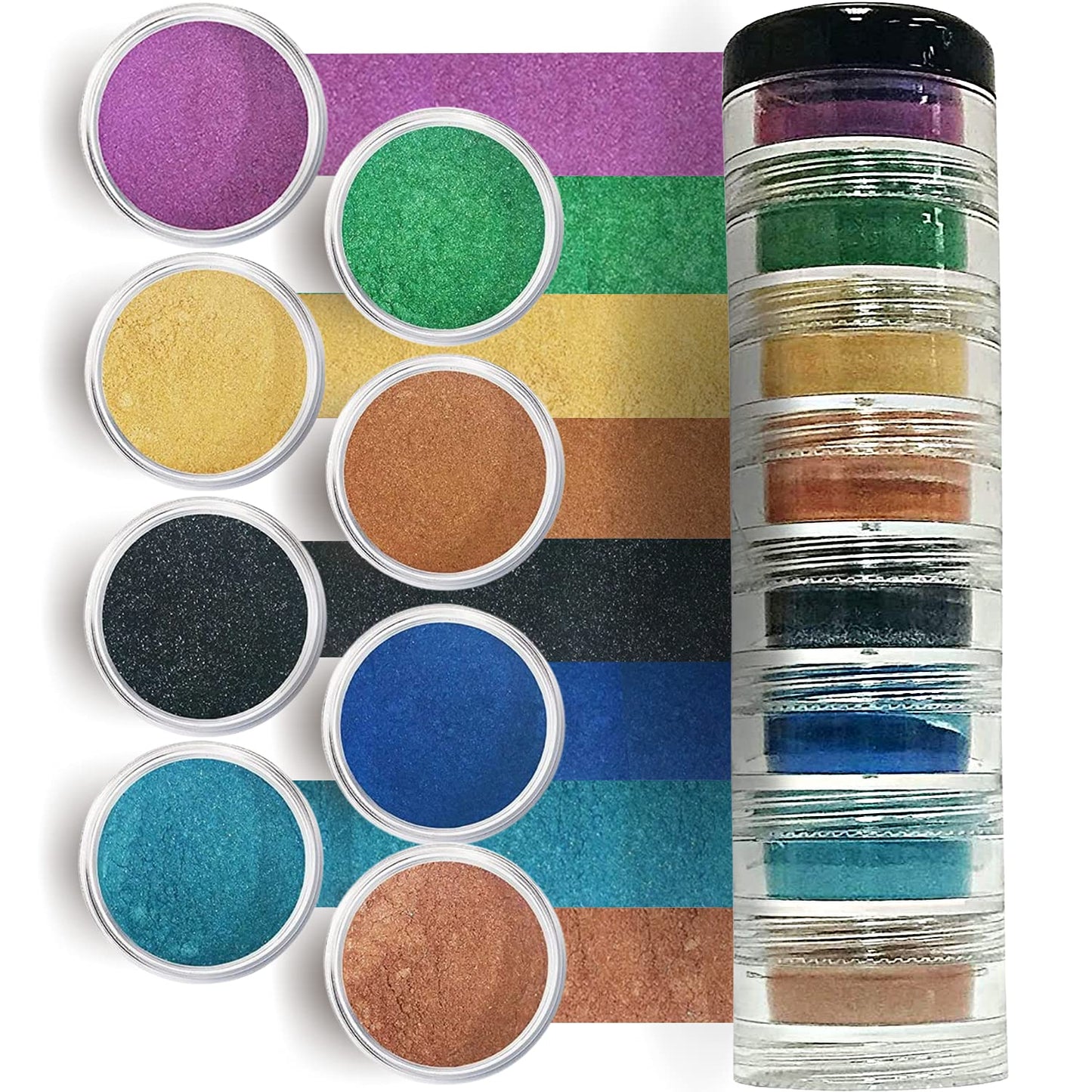 Loose Mineral Eyeshadow and Contouring Palette - Caribbean 8 Shade Set