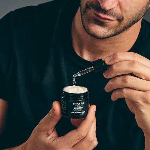 Brickell Men's Hyaluronic Acid Booster Serum for Men, Natural and Organic Hyaluronic Acid Booster for Face to Hydrate and Nourish Skin, Reduce Fine Lines and Wrinkles, Unscented .50 Ounce