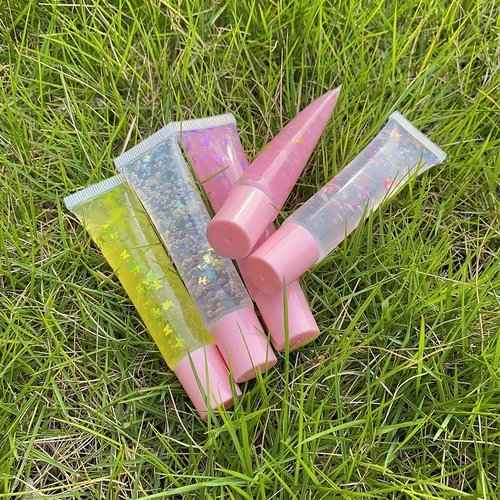AMORIX 15ml Pink Cap Lip Gloss Tubes + 50pcs Lip Gloss Tubes with Wand