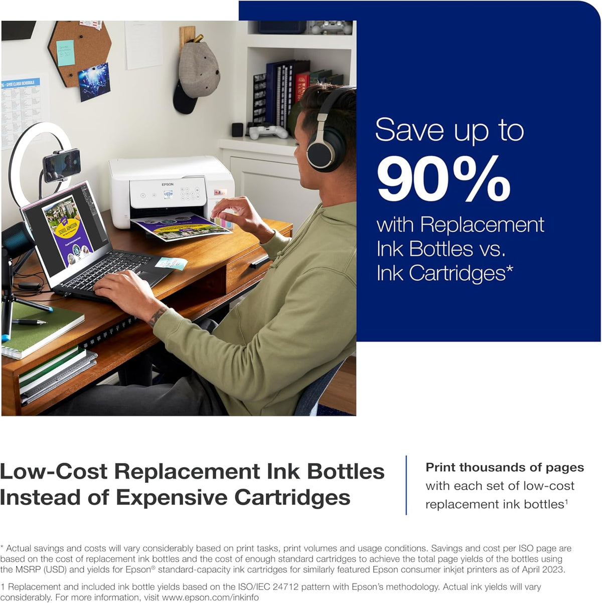 Epson EcoTank ET-2800 Wireless Color All-in-One Cartridge-Free Supertank Printer & EcoTank ET-4800 Wireless All-in-One Cartridge-Free Supertank Printer