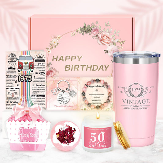 50th Birthday Gifts for Her Happy 50th Birthday Gifts for Women Unique Gift for 50 Year Old Woman Turning 50 and Fabulous Gift for Women 50th Birthday Decorations for Woman Her Sister Mom