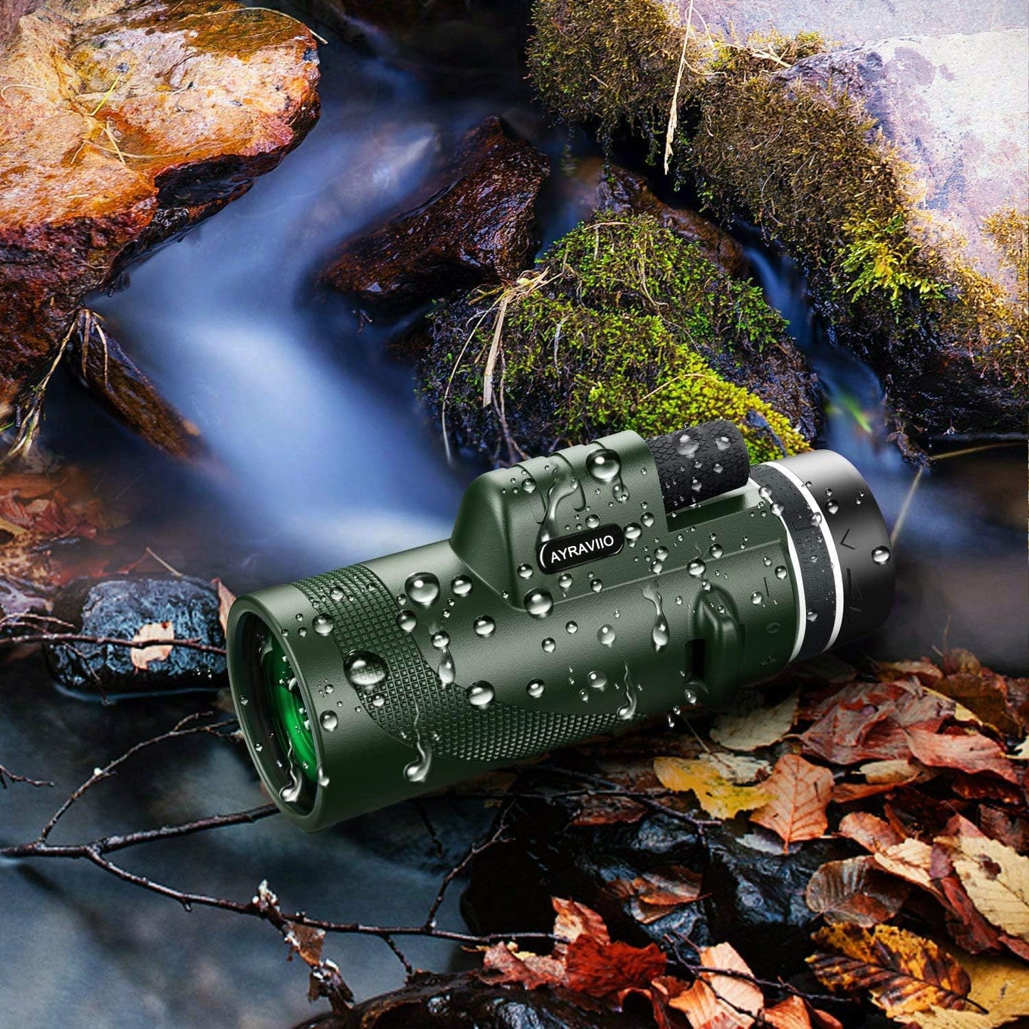 Birthday Gifts for Men Dad Him Husband Teen, 10x42 Compact Monocular Telescope, High Powered FMC & BAK4 Scope, for Fathers Day, Outdoors Survival Hiking Gear for Adventure, White Elephant Gifts