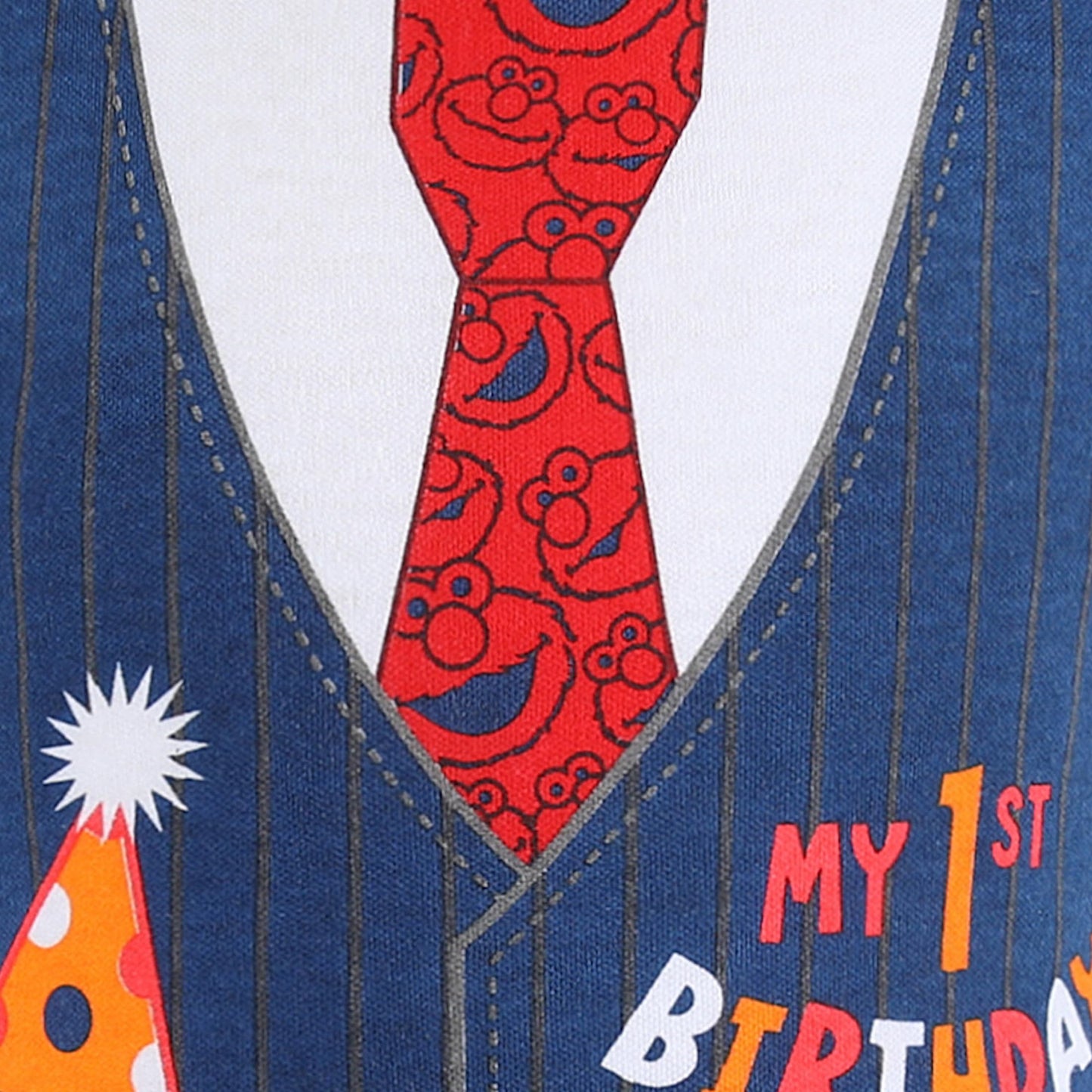 Sesame Street Elmo First Birthday Baby Boys Bodysuit Creeper for Infants