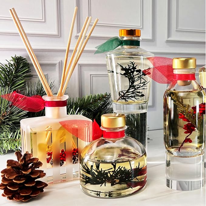 LOVSPA Reed Diffuser Set, Sage & Lemongrass Scented Oil Diffuser with Sticks, Home Fragrance Accessories for Bathroom Shelf Decor, Aroma Diffusers for Home or Office Desk, USA Made