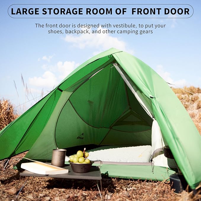 Naturehike Cloud-Up 1 Person Tent, Lightweight Backpacking Tents for One Man, Waterproof Ultralight One Person Tent for Camping Hiking Backpacking