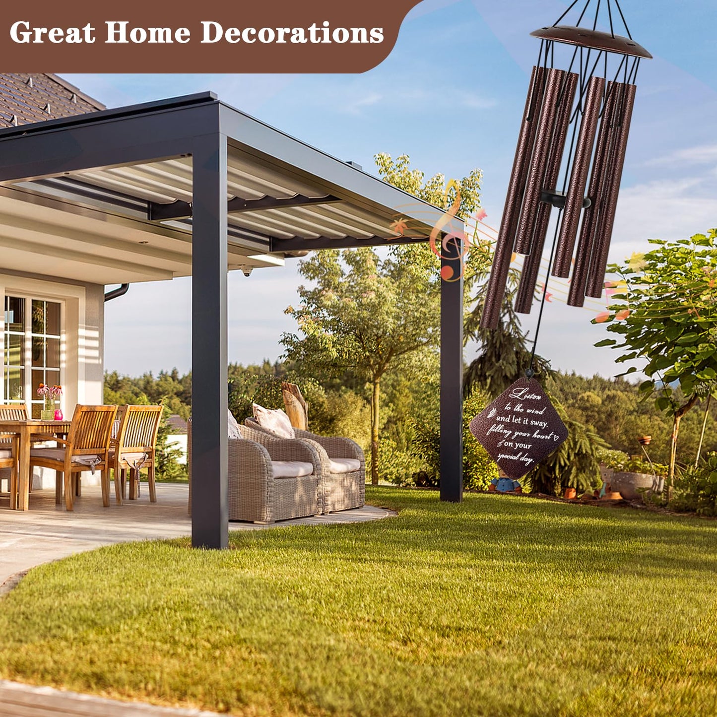 Doopeer Birthday Gifts for Women Mom Sister Grandma, 32” Wind Chimes Happy Birthday Gifts Ideas for Her Bestie Coworker Friend