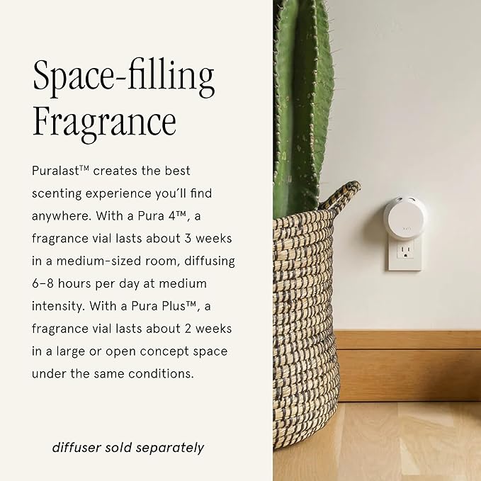 Pura x Studio McGee Smart Home Air Diffuser - Smart Home Air Diffuser - Up to 120-Hours of Luxury Fragrance per Refill - Spring & Summer Fragrance - 2 Pack, Neroli Basil