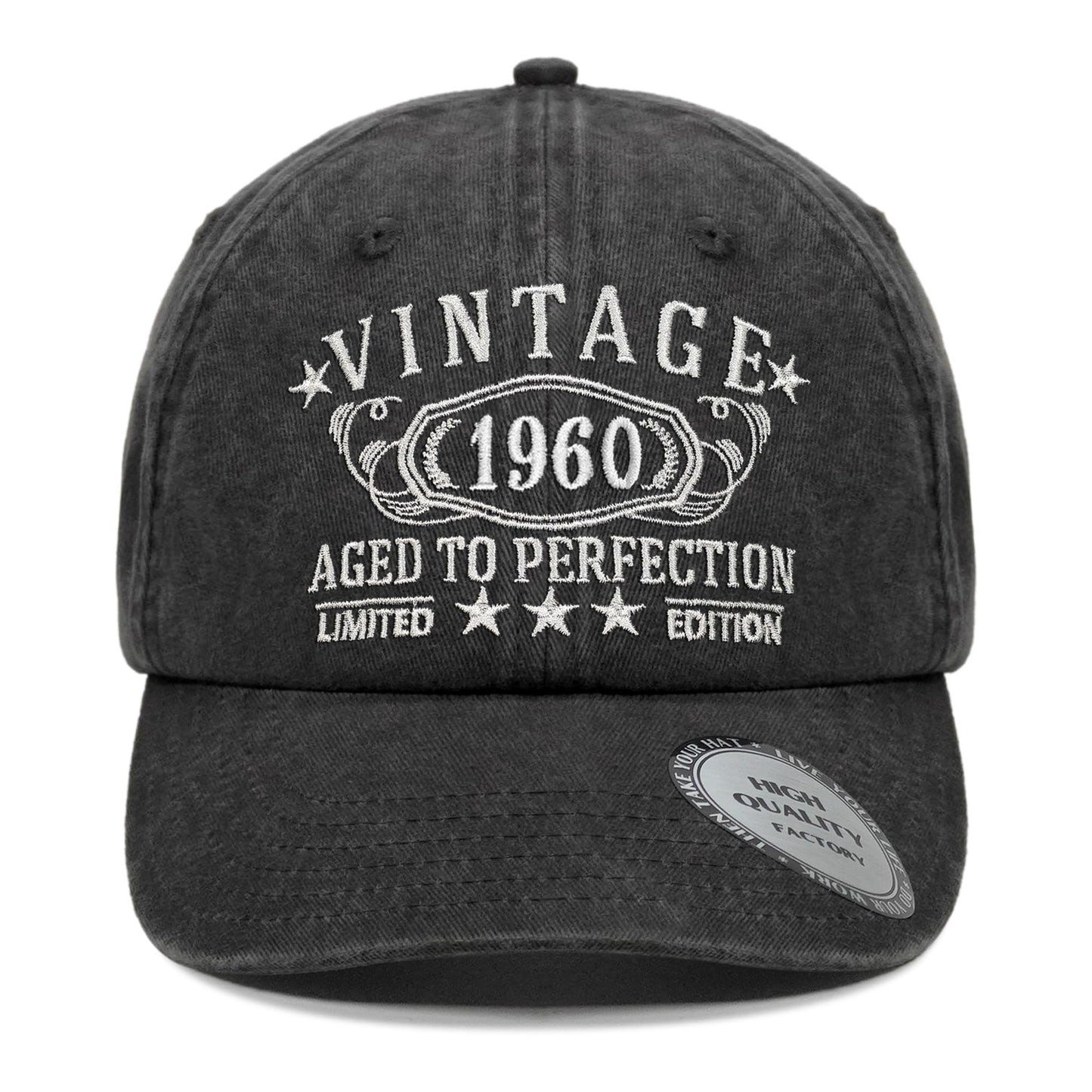 65th Birthday Gifts for Men Grandpa,1960 for 65 Year Old Vintage Baseball Hat, Turing 65th Parents