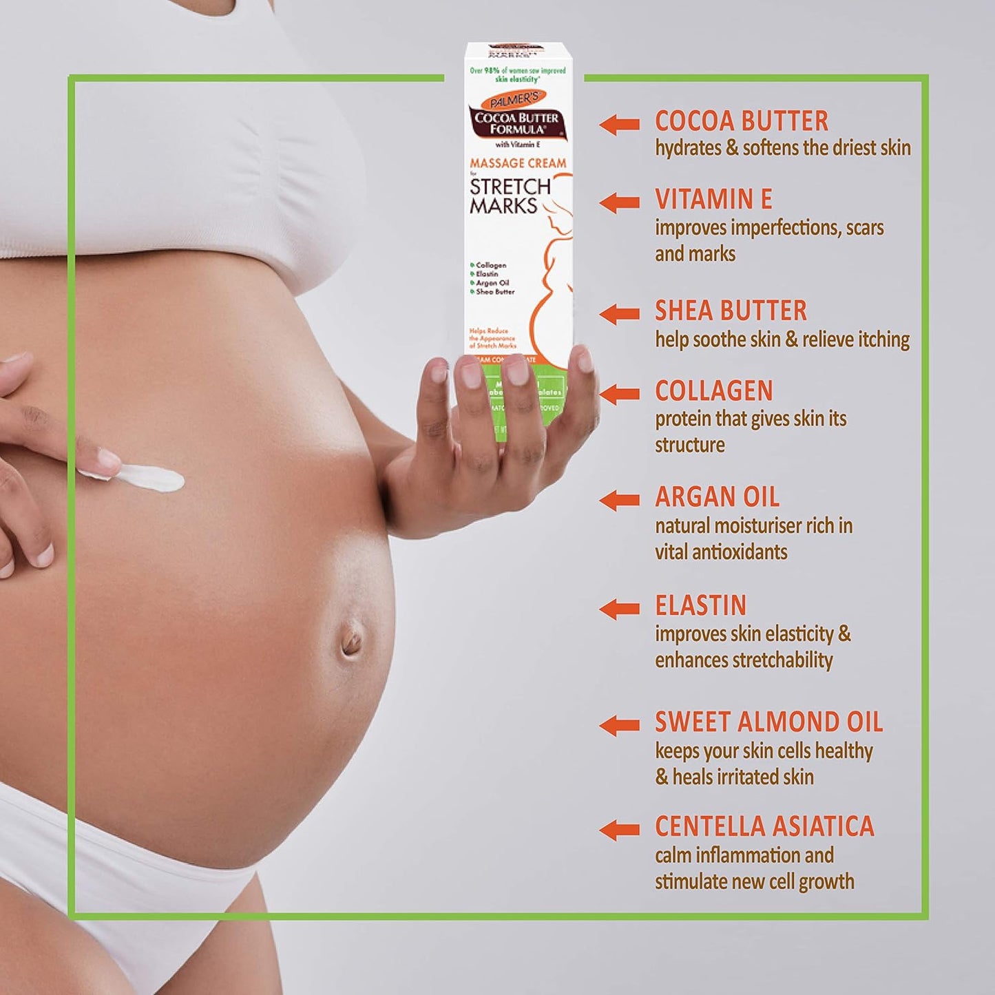 Palmer's Cocoa Butter Formula Massage Cream for Stretch Marks and Pregnancy Skin Care, 4.4 Ounces (Pack of 6)