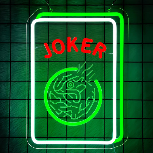 Mahjong Neon Sign for Wall Decor - Game Neon Acrylic USB Powered LED Wall Art Decor, Light Up Sign Dimmable, for Man Cave Bar Club Mahjong Party Casino Room 14.02" x 10.12"""