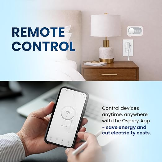 Osprey Smart Plug, Wi-Fi Outlet Socket Compatible with Alexa and Google Home, Automate APP, Timer Function, Voltage Measurement Function, No Hub Required, 16A (4 pcs)