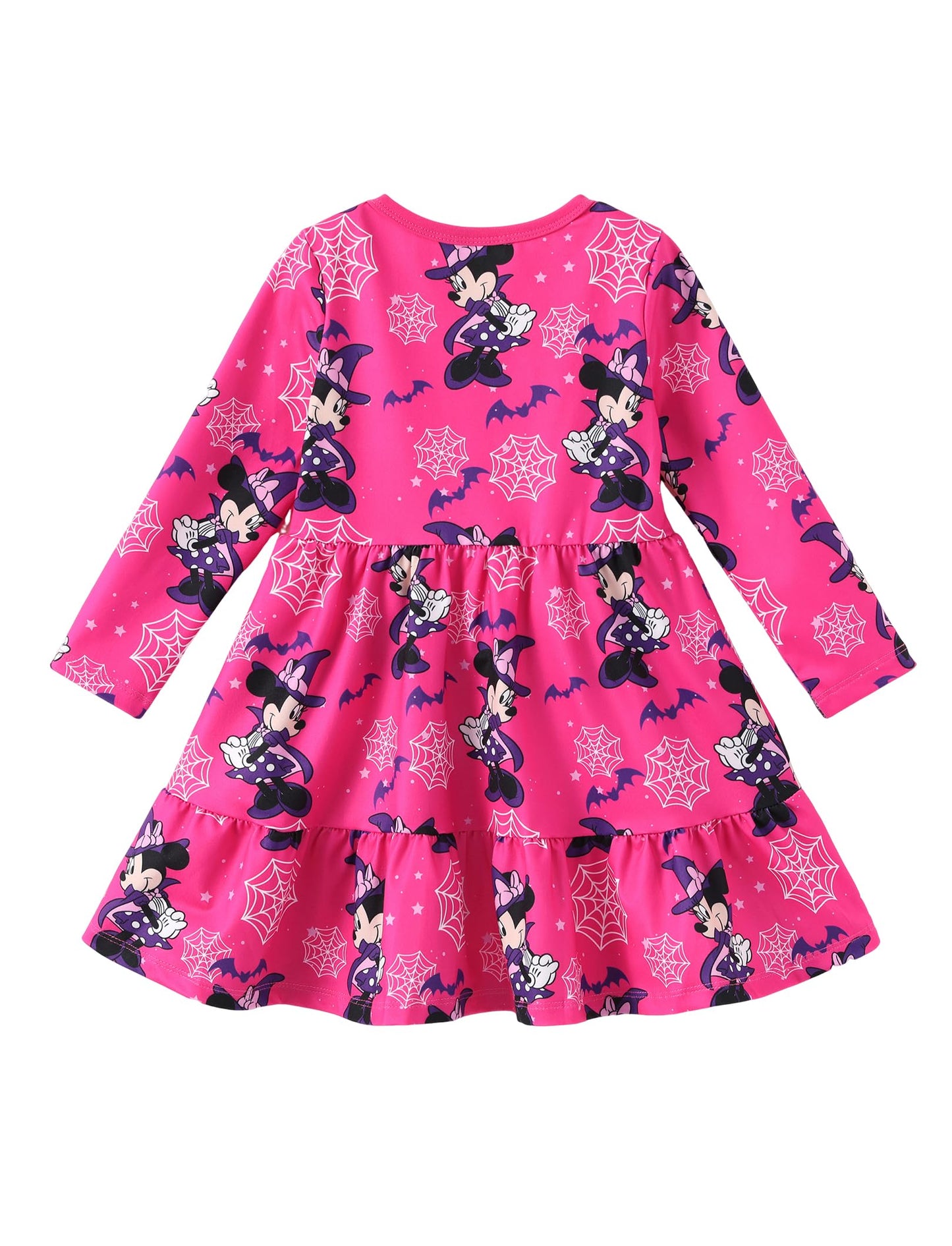 Disney Minnie Mouse Dress Toddler Girl Halloween A-Line Long Sleeve Winter Fall Clothes Cute Kids Outfit Birthday Gift Party Costume 5-6 Yeras