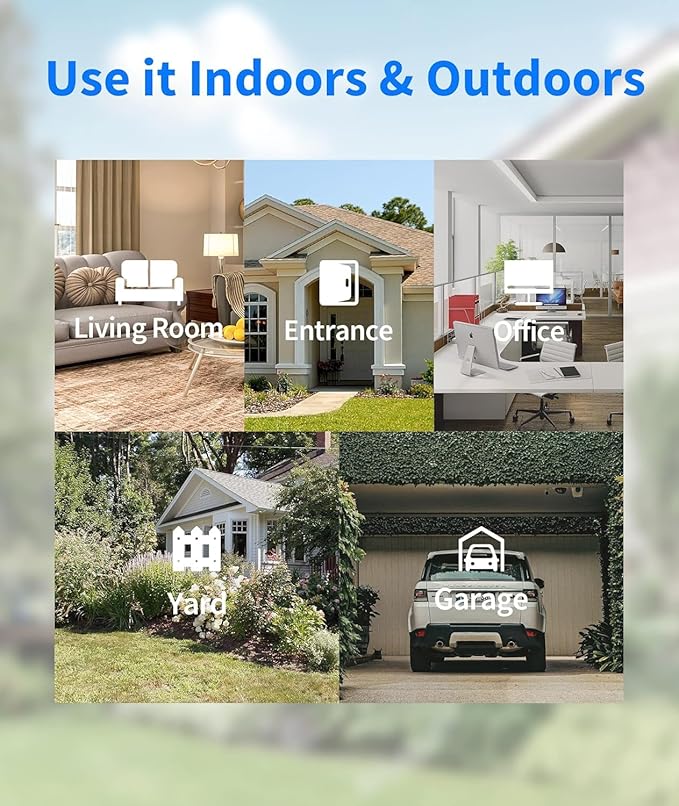 2K Wireless Security Cameras - Outdoor WiFi Security Cameras Color Night Vision, AI/PIR Detection, 2-Way Talk, Cloud/SD, Weatherproof, Battery Powered Outdoor Cameras (White2)