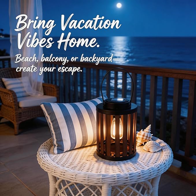 Solar Lanterns Outdoor Waterproof Suitable for Gardens Backyard, Patio Decor, Birthday Gifts for Women Mom Grandma, Hanging Garden Lights for Outside