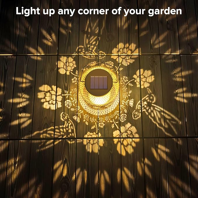 Solar Lanterns Outdoor Waterproof - Hummingbird Solar Lights for Garden, Hanging Metal Lantern Decor for Patio, Yard - Christmas Mothers Day Gifts for Women, Mom, Grandma (Hummingbirds, 1)