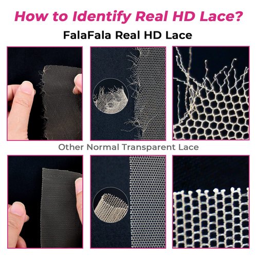 FalaFala SKINLIKE Real HD Lace 4x4 Closure Straight Human Hair Free Part Swiss HD Lace Melted Undetectable Serrated Edge Pre Plucked with Baby Hair Frontal Closures Only 18 Inch