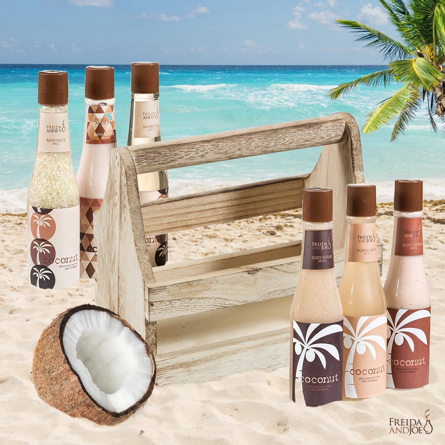 Tropical Milky Coconut Bath & Body Set Skin Care Bath for Women & Men Shower Gel, Bubble Bath, Bath Salts, Body Butter, Body Scrub, Body Lotion - Luxury Spa Set Luxury Body Care Gift Unisex