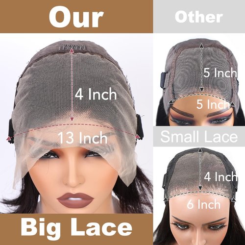 Thogriy 4/27 Honey Blonde 13x4 Bob Wig Human Hair 180% Density HD Transparent Lace Front Wigs Human Hair Short Bob Pre Plucked Straight Wigs Human Hair for Women 16 Inch