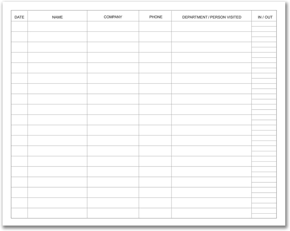 BookFactory Visitor Log Book/Visitors Register Sign-in Logbook - 120 Pages, 8 7/8'' x 7'' - Red Cover, Section Sewn Hardbound (Made in USA)