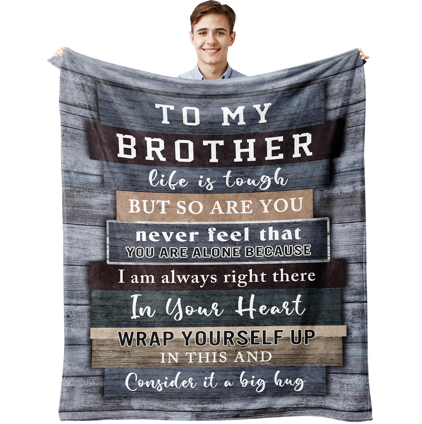 Muxuten Gifts for Brother, Brother Gifts Blanket 60"x50", Birthday for Him from Sister Bro, Cool Birthday Present Throw Blankets, Best Brothers Ever