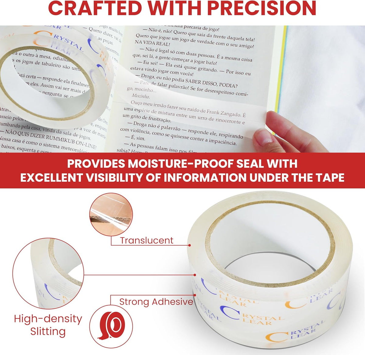 GGR Supplies T.R.U. LP-20CC Book Repair Crystal Clear Label Protection Tape: 3 in. x 72 yds. (Pack of 24)