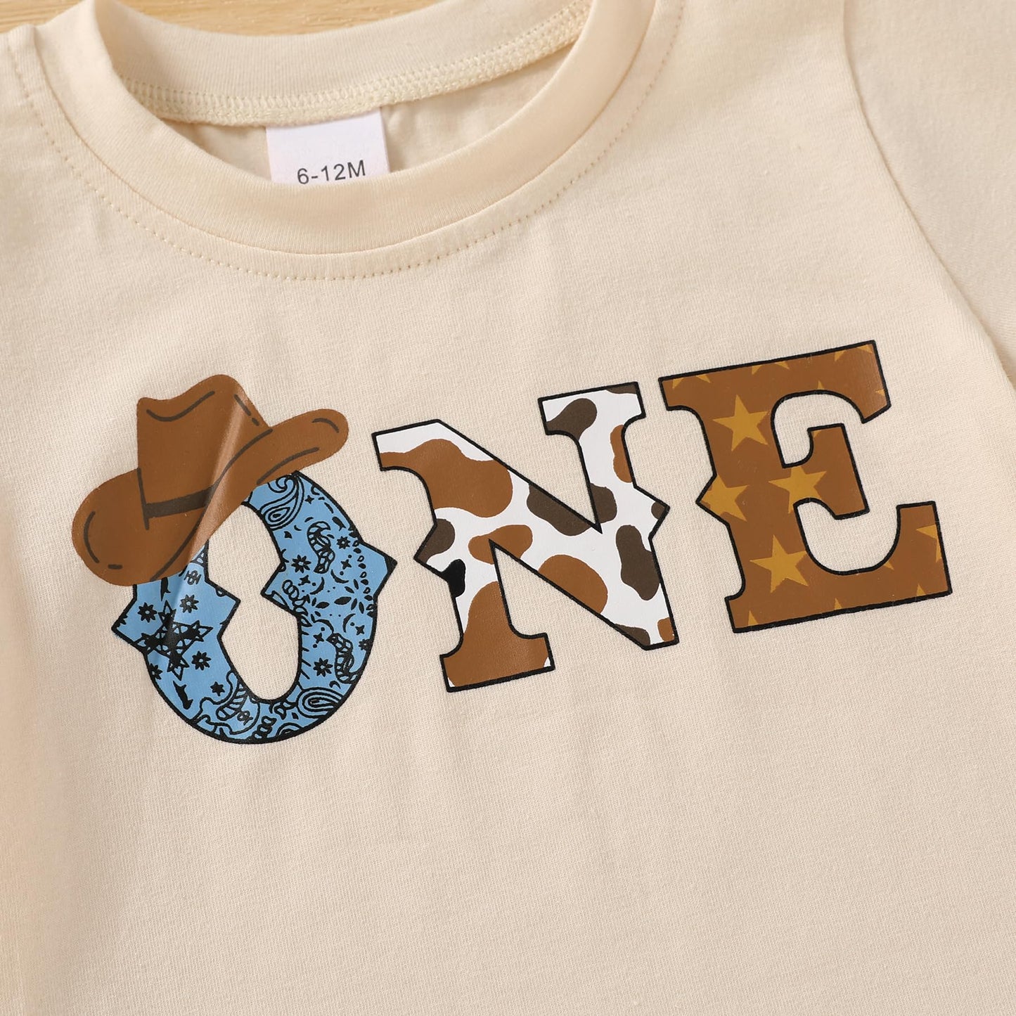 Happy Town Baby Boy Summer Clothes One Happy Dude 1st Birthday Outfits Smile Cool Short Sets(My 1st Rodeo One Cowboy,12-18 Months)