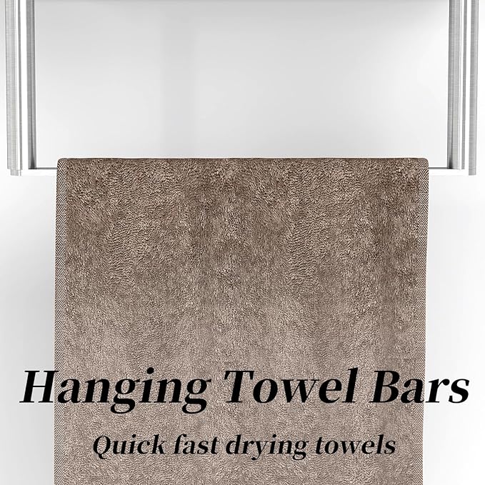 Towel Racks for Bathroom, 3 Tier Towel Rack with Shelf and Towel Bar, Wall Mounted Towel Rack, Towel Storage and Organizer - Brushed Nickel