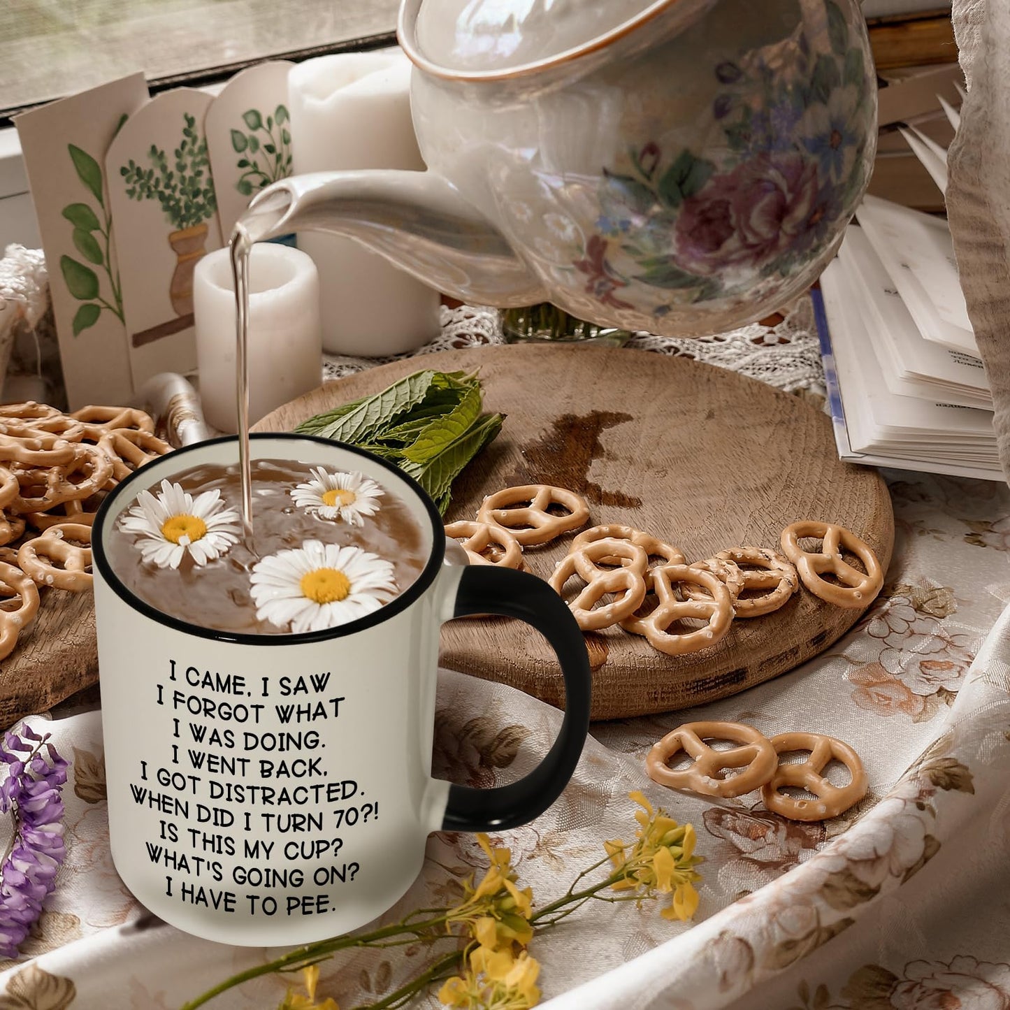 Shqiueos Funny 70th Birthday Gifts for Women Men Mug 11oz, 70 Year Old Birthday Gifts for Her Him, Happy 70th Bday Gift Idea for Mom Dad Grandpa Grandma, 1955 Birthday Gift Decorations Coffee Cup