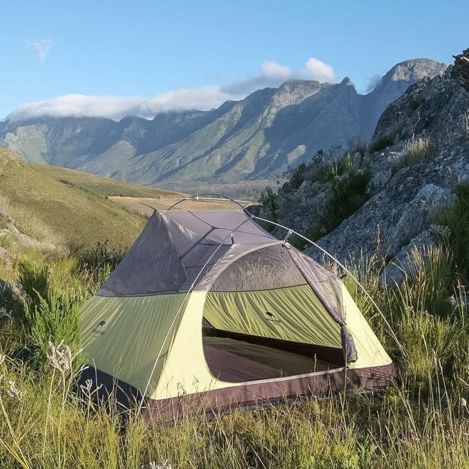 Naturehike Cloud-Up 3 Person Lightweight Backpacking Tent with Footprint - 3 Season Free Standing Dome Camping Hiking Waterproof Backpack Tents