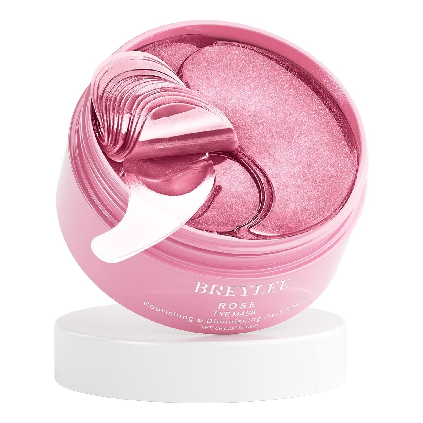 BREYLEE Rose Eye Maskâ 60 Pcs - Eye Treatment Mask, Under Eye Bags Treatment, Under Eye Masks for Puffy Eyes, Anti-Aging,Anti-Wrinkle and Fine Lines, Under eye Dark Circles