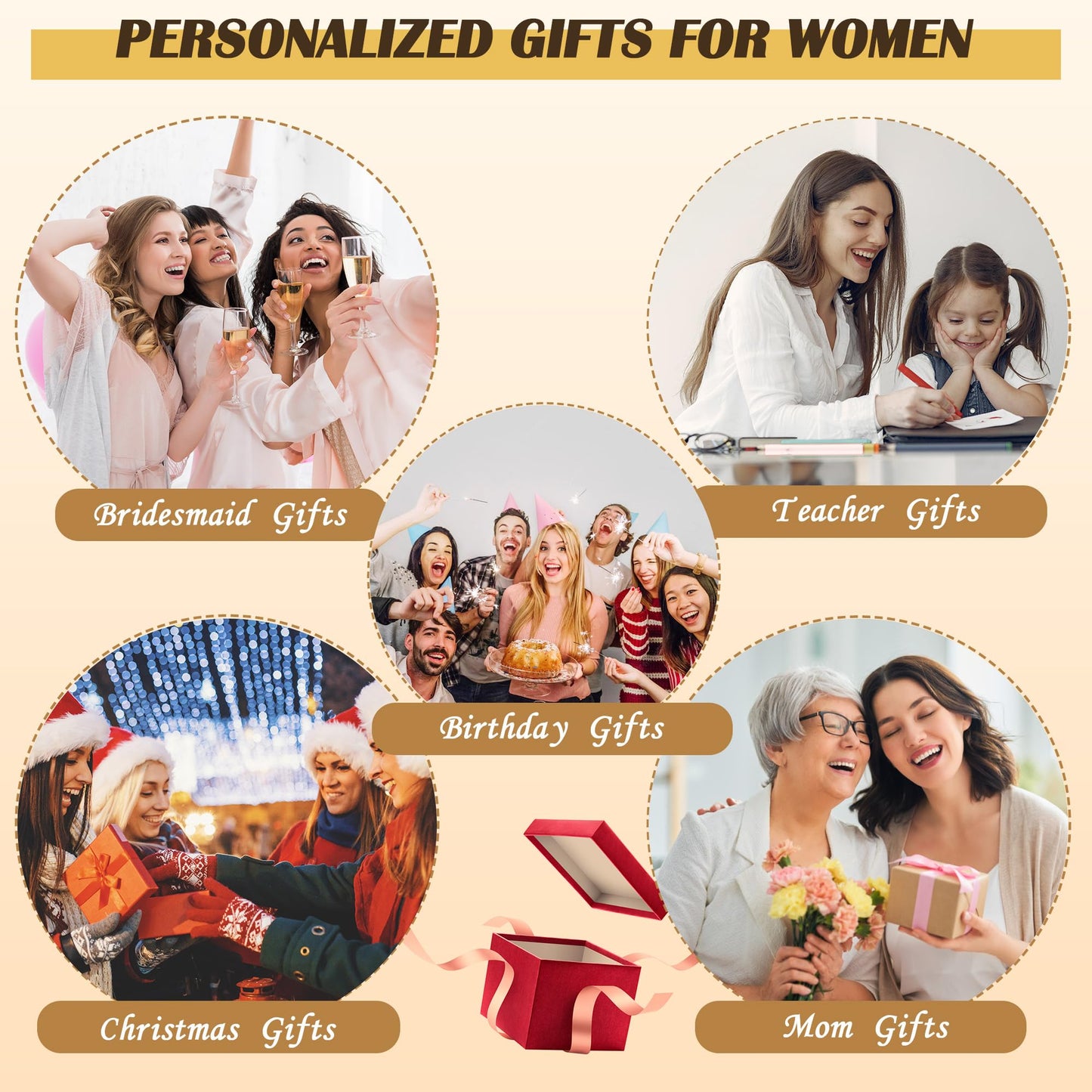 YOOLIFE Personalized Gift Beach Tote Bag, Best Friend Birthday Gifts Teacher Appreciation Wife Girlfriend Birthday Gifts for Women Sister Aunt Mom Grandma Wife Friend Gift for Women Her Letter S