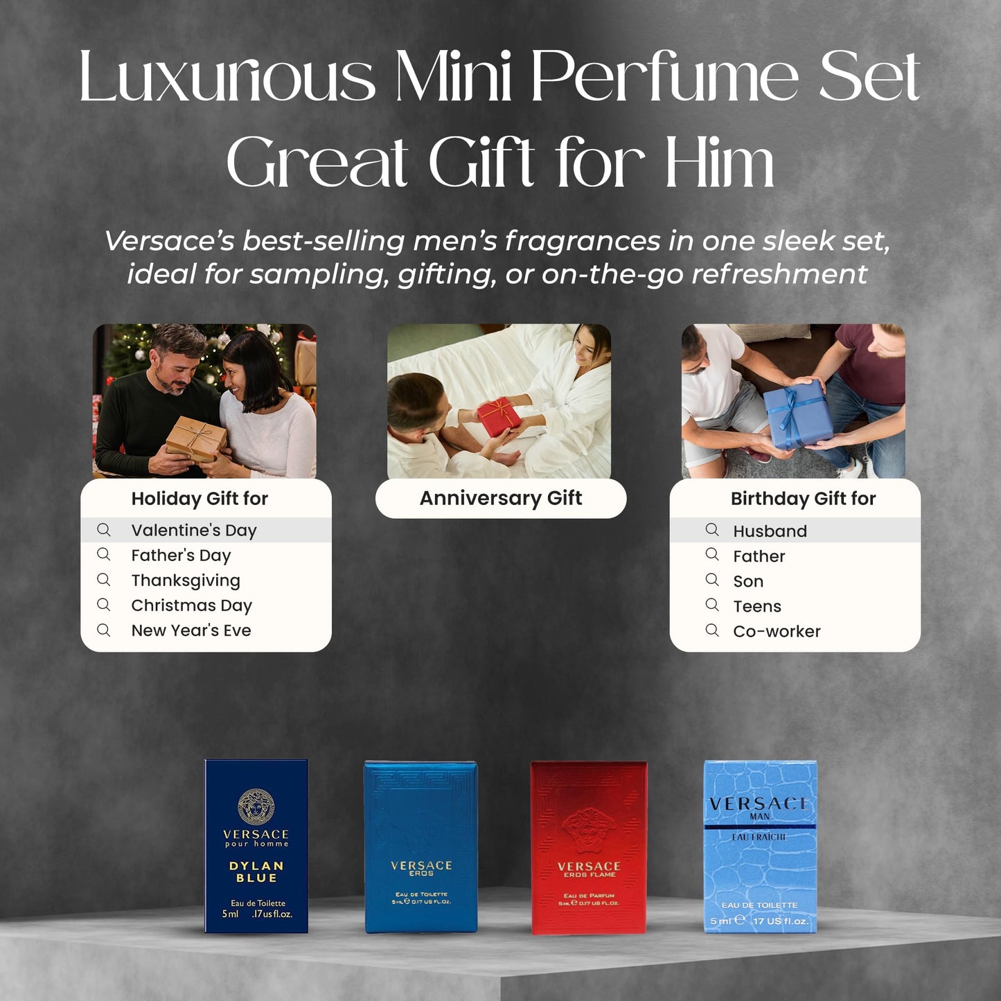Versace 4 Piece Mini Gift Set for Men