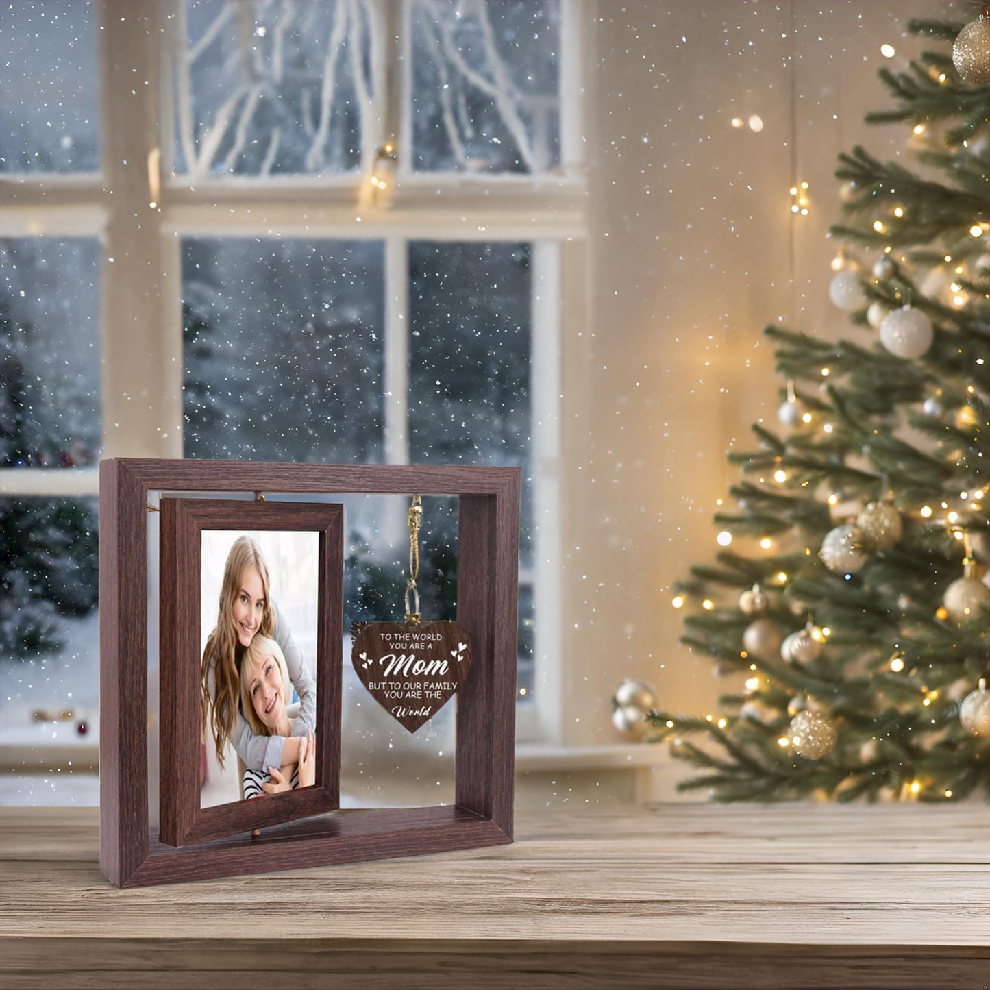 Boiveco Mothers Day Gifts for Mom from Daughter Son, New Moms and First Time Mom Gift for Mother Wife Birthday Christmas Mothers Day Picture Frame Display Two 4x6 Photos