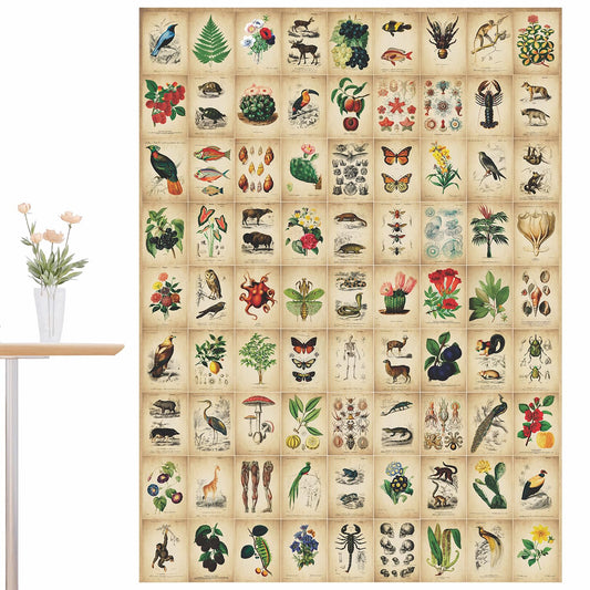 PARTH iMPEX Vintage Tapestry for Bedroom 56 x 90 Inch Large Fabric Wall Hanging Aesthetic Collage Kit Cottagecore Boho Room Decor Washable Fade-Resistant Wall Art Banner