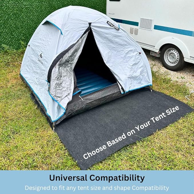 Tent Carpet Mat Camping Floor Rug Waterproof Durable Thick Portable and Foldable Lightweight Pad Insulated Picnic Non-Slip Carpet Outdoor Accessory (58"x 72" (with Carry Bag))