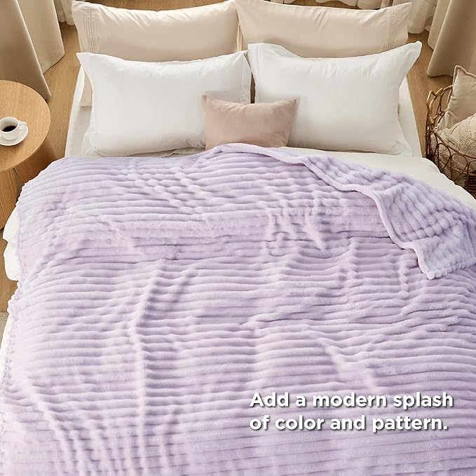 Bedsure GentleSoft Lavender Fog Full Blanket for Bed - Cozy Soft Blankets for Women, Cute Large Throws for Girls, 84x90 Inches