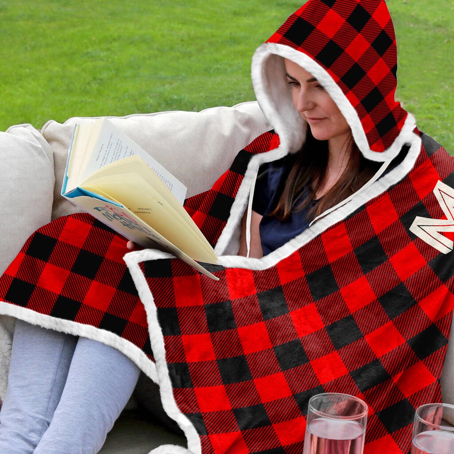 Vprintes Mama Bear Wearable Blanket Hoodie - Gifts for Mom -Birthday Gifts for Wife from Husband - Mom Birthday Gift Ideas