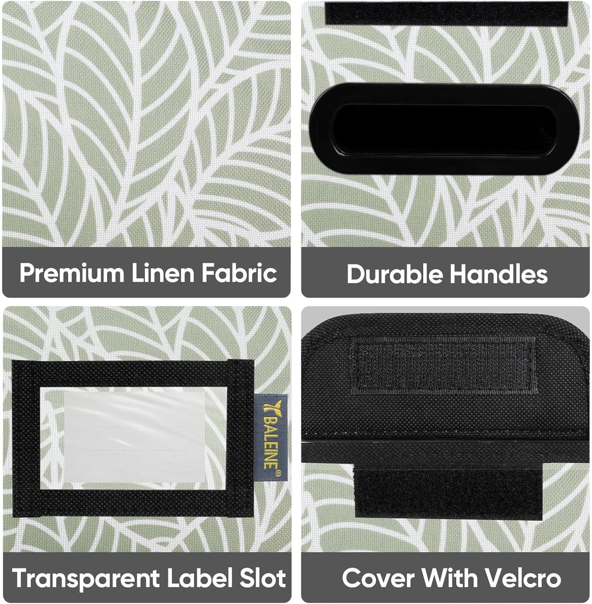 BALEINE File Organizer Box with Lid, Collapsible File Folder Organizer with Plastic Slide, Hanging File Folder Box for Office Document Storage (2 Pack, Antique Foliage, S)