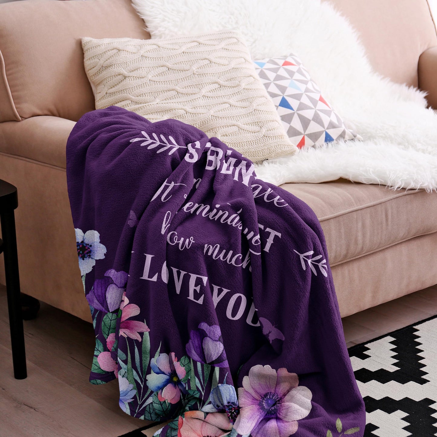 Jepufo Mom Birthday Gifts from Daughter Son, Birthday Gifts for Mom, Funny Gift for Mother Birthdays, Unique Presents for Mother from Daughter Blanket 50"X60"