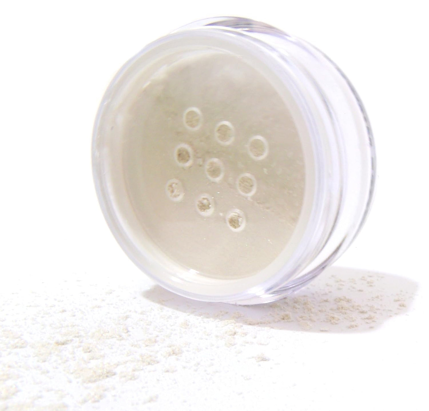 White Gold Silver Glam Iridescent Shimmer Sheer Tone Loose Eyeshadow Powder Pigment, Single Glitter Mineral Dust Jar Pot; Talc, Paraben & Cruelty Free, No Animal Testing
