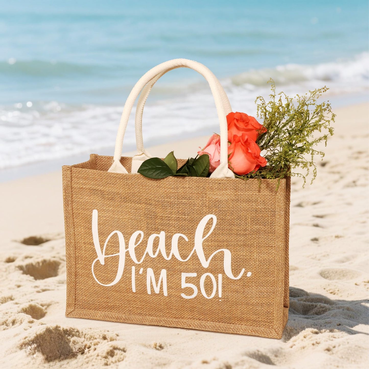 JOLYKAKI 50th Birthday Gifts for Women, 50 Birthday Gifts Ideas for Her, 50 Years Old Gift Baskets, Best 50 Fabulous 1975 Birthday Gifts Basket for Mom Sister Friend Wife Daughter Coworker