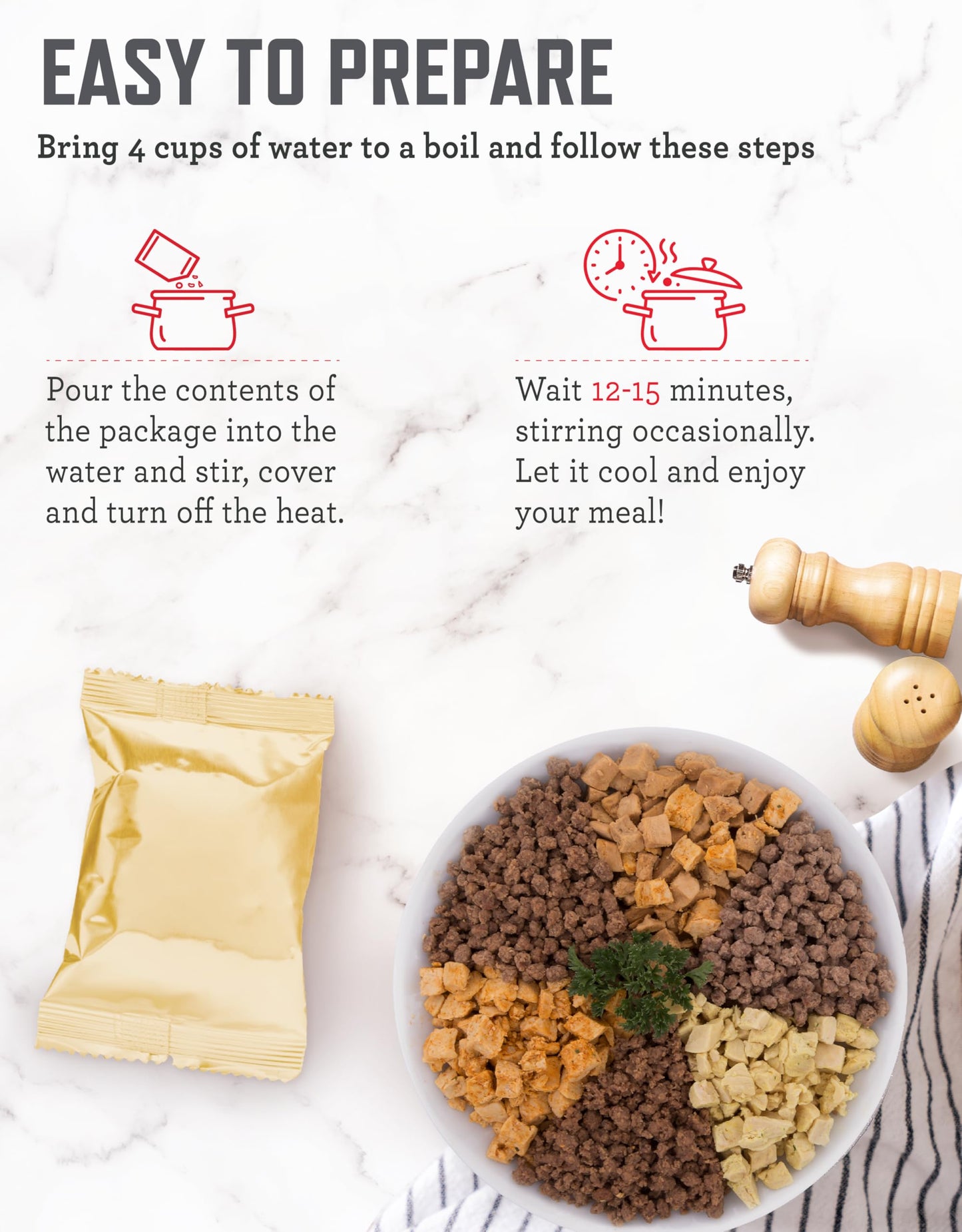 ReadyWise Emergency Food Supply - 88 Servings Meat & Rice Bucket, Freeze Dried Protein Meals, Camping Essentials, Bulk Rice & Survival Food, Disaster Prepping Supplies, up to 25 Year Shelf Life
