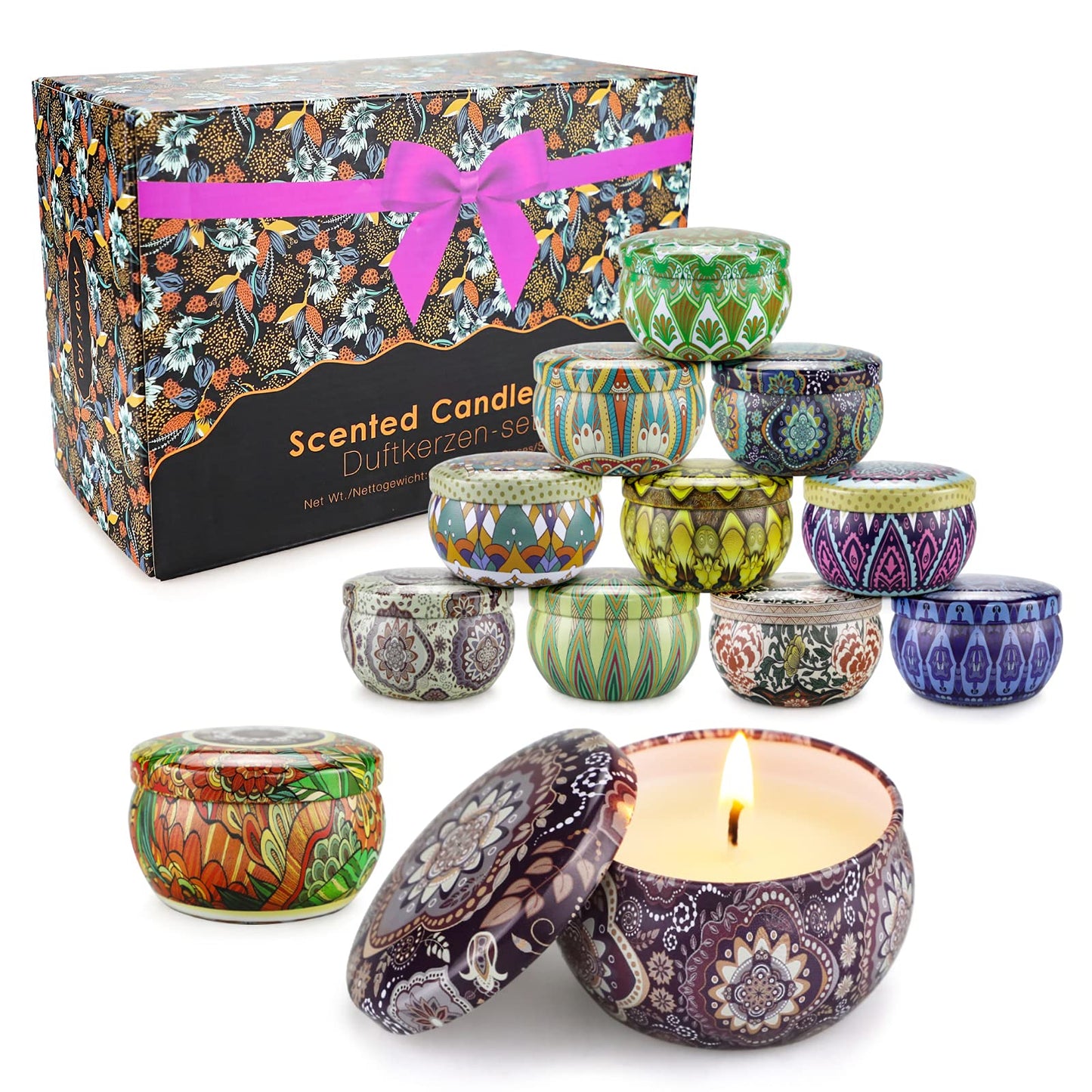 Candles Gifts for Women, 12 Pack Soy Wax Candles for Home Scented, Birthdays Thank You Mothers Day Gifts for Women Mom Who Have Everything