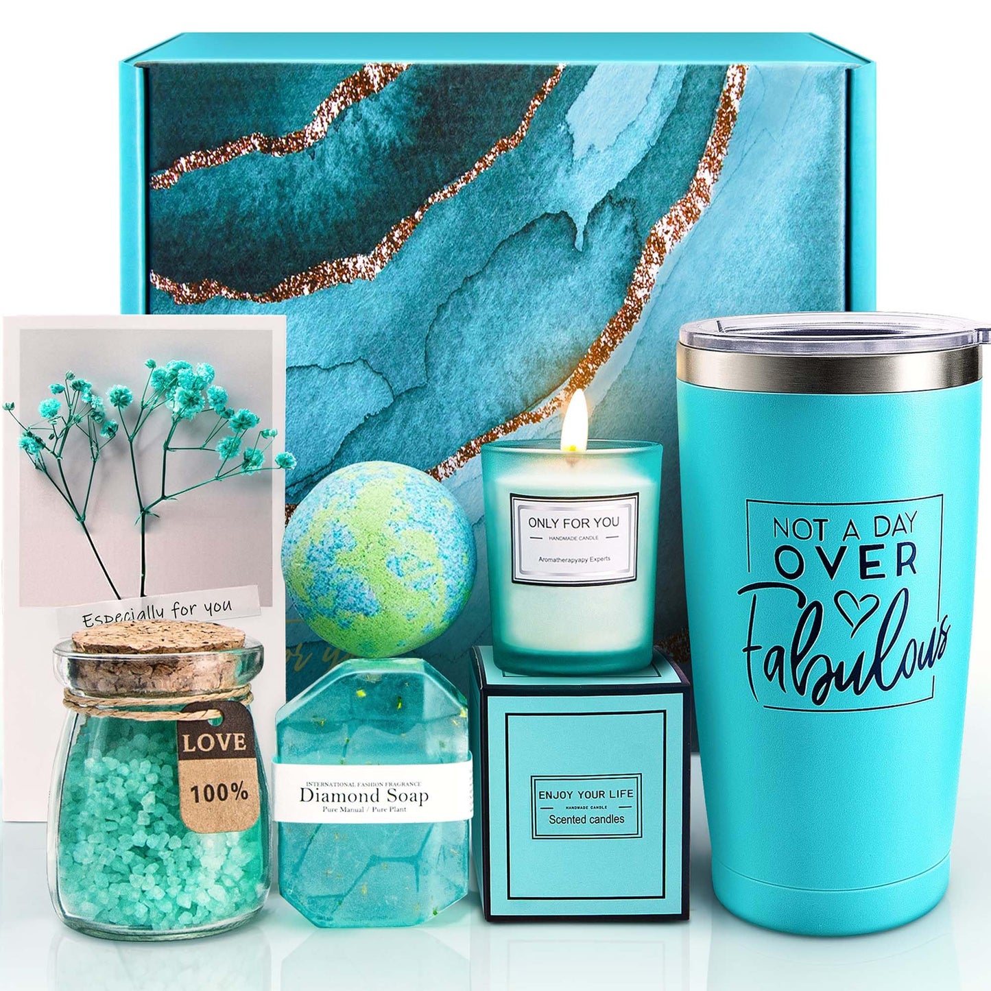 Birthday Gifts for Women, Relaxing Spa Gift Basket Set, Unique Gift Ideas for Women, Mother's Day Gifts for Mom Sister Best Friend Wife, Employee Teacher Nurse Appreciation Gifts