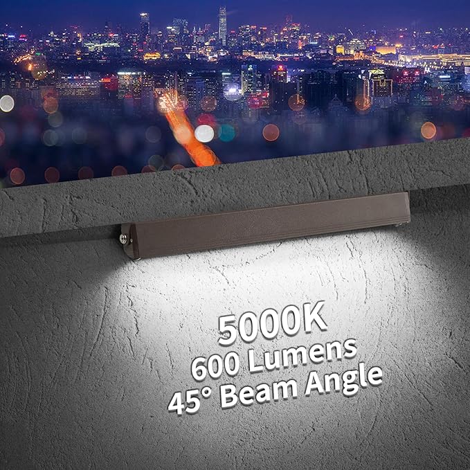 4-Packs 5W 12inch LED Hardscape Paver Lighting,12V AC/DC Low Voltage Retaining Wall Lights,LED Landscape Lighting,5000K Daylight White Outdoor Step Light,50,000 Hours Lifespan