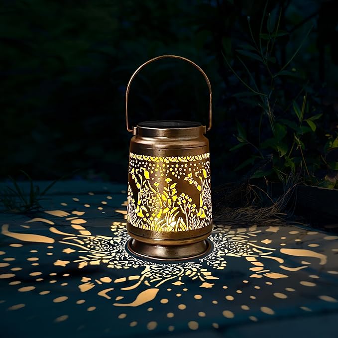 KY&BOSAM Solar Lanterns Outdoor Waterproof Pet Dog Memorial Garden Decor Hangings Metal Solar Lantern LED Lights 800Ah Battery Outside for Thoughtful Pet Loss Sympathy Remembrance Bereavement Gift